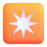Eight-Pointed Star Emoji ✴ image - Microsoft 3D Fluent style