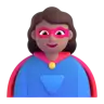 Woman Superhero: Medium Skin Tone Emoji 🦸🏽‍♀️ image - Microsoft 3D Fluent style