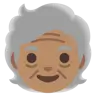 Older Person: Medium Skin Tone Emoji 🧓🏽 image - Google Noto Color style