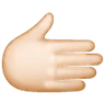 Rightwards Hand: Light Skin Tone Emoji 🫱🏻 image - Samsung style
