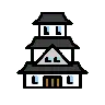 Japon Kalesi Emoji 🏯 image - OpenMoji style