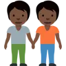 People Holding Hands: Dark Skin Tone Emoji 🧑🏿‍🤝‍🧑🏿 image - Twitter / X (Twemoji) style
