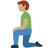 Man Kneeling: Medium Skin Tone