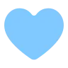 Light Blue Heart Emoji 🩵 image - Tossface style