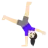 Woman Cartwheeling: Light Skin Tone
