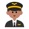 Man Pilot: Medium Skin Tone Emoji 👨🏽‍✈️ image - Tossface style