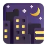 星との夜 Emoji 🌃 image - Microsoft 3D Fluent style