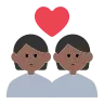 Couple With Heart: Medium-Dark Skin Tone Emoji 💑🏾 image - Tossface style