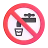 Emoji Simbolo dell'acqua non potabile 🚱 image - Microsoft 3D Fluent style