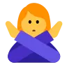 Woman Gesturing No Emoji 🙅‍♀️ image - Tossface style
