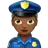 Woman Police Officer: Medium-Dark Skin Tone
