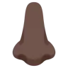 Nose: Dark Skin Tone Emoji 👃🏿 image - Google Noto Color style