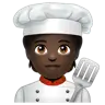 Cook: Dark Skin Tone Emoji 🧑🏿‍🍳 image - WhatsApp style