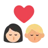 Kiss: Woman, Man, Light Skin Tone, Medium-Light Skin Tone Emoji 👩🏻‍❤️‍💋‍👨🏼 image - Tossface style