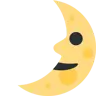 First Quarter Moon with Face Emoji 🌛 image - Twitter / X (Twemoji) style