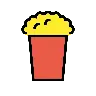 Pop corn Emoji 🍿 image - OpenMoji style