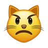 Schmollendes Katzengesicht Emoji 😾 image - Telegram style