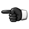 Black Left Pointing Index ☚ image - Samsung style