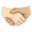 Handshake: Light Skin Tone, Medium-Light Skin Tone