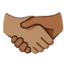 Handshake: Medium Skin Tone, Medium-Dark Skin Tone Emoji 🫱🏽‍🫲🏾 image - Google Noto Color Animated style