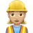Woman Construction Worker: Medium-Light Skin Tone