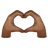 Heart Hands: Medium-Dark Skin Tone