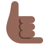 Call Me Hand: Medium-Dark Skin Tone Emoji 🤙🏾 image - Tossface style