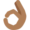 Ok Hand: Medium-Dark Skin Tone Emoji 👌🏾 image - Twitter / X (Twemoji) style