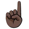 Index Pointing Up: Dark Skin Tone Emoji ☝🏿 image - Google Noto Color Animated style