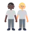 People Holding Hands: Dark Skin Tone, Medium-Light Skin Tone