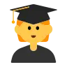 Student Emoji 🧑‍🎓 image - Tossface style