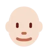 Man: Light Skin Tone, Bald Emoji 👨🏻‍🦲 image - Twitter / X (Twemoji) style