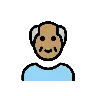 Old Man: Medium Skin Tone Emoji 👴🏽 image - OpenMoji style