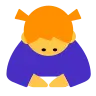 Woman Bowing Emoji 🙇‍♀️ image - Tossface style
