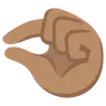 Pinching Hand: Medium Skin Tone Emoji 🤏🏽 image - Google Noto Color style