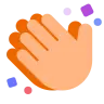 Clapping Hands: Medium-Light Skin Tone Emoji 👏🏼 image - Tossface style