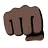 Oncoming Fist: Dark Skin Tone