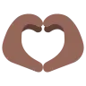 Heart Hands: Medium-Dark Skin Tone Emoji 🫶🏾 image - Tossface style