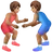 Men Wrestling: Medium Skin Tone