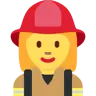 Woman Firefighter Emoji 👩‍🚒 image - Twitter / X (Twemoji) style