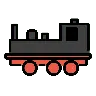 Locomotiva a vapor Emoji 🚂 image - OpenMoji style
