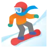Snowboarder: Medium-Light Skin Tone Emoji 🏂🏼 image - Google Noto Color style