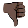 Thumbs Down: Dark Skin Tone Emoji 👎🏿 image - Google Noto Color Animated style