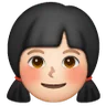 Girl: Light Skin Tone Emoji 👧🏻 image - Samsung style