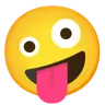 หน้ายิ้มด้วยตาเดียวและตาเดียว Emoji 🤪 image - Google Noto Color style