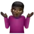 Man Shrugging: Dark Skin Tone