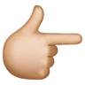 Backhand Index Pointing Right: Medium-Light Skin Tone Emoji 👉🏼 image - Samsung style