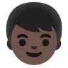Boy: Dark Skin Tone Emoji 👦🏿 image - Google Noto Color style