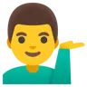 Man Tipping Hand Emoji 💁‍♂️ image - Google Noto Color style