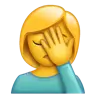 Woman Facepalming Emoji 🤦‍♀️ image - WhatsApp style